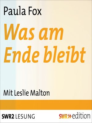 cover image of Was am Ende bleibt